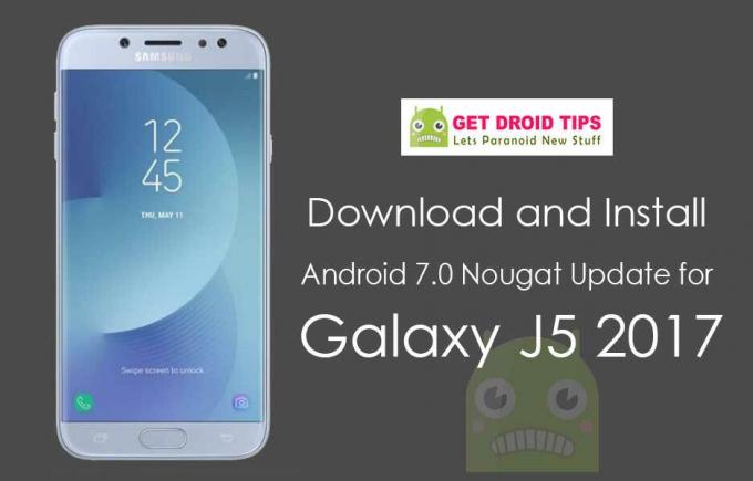 Atsisiųskite „J530FXXU1AQE9 Nugat“ programinės įrangos įdiegimą „Galaxy J5 2017“