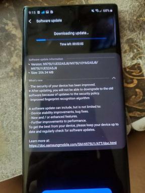 US Unlocked Galaxy Note 10 Plus modtager patch i november 2019: N975U1UES2ASJ8
