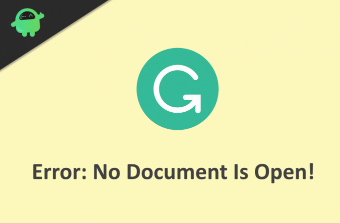 Hur man åtgärdar grammatikfel Inget dokument är öppet eller upptäckt