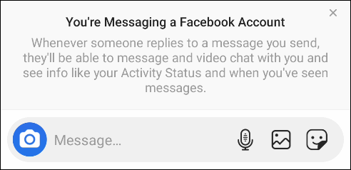 Cómo enviar un mensaje a un amigo de Facebook desde Instagram