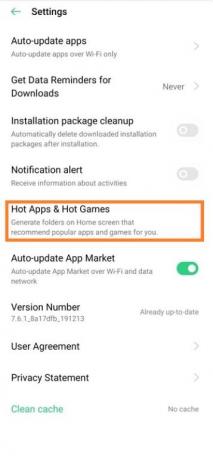 deaktiver hot apps og spil