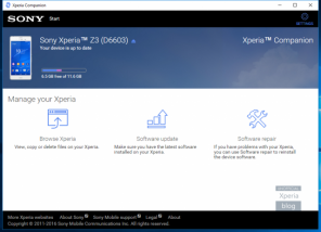 Telepítse az Xperia Companion eszközt, és javítsa meg a Sony okostelefont