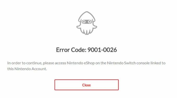 código de erro 9001-0026 switch nintendo