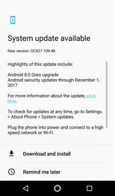 Scarica OCX27.109-48 Android 8.0 Oreo per Sprint Moto Z2 Force