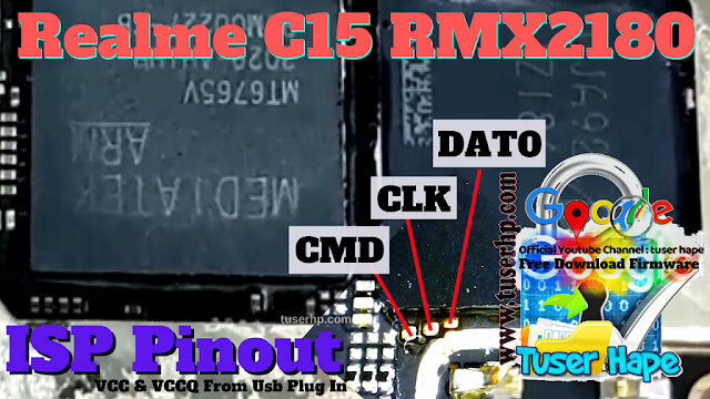 Realme C15 RMX2180 ISP UFS VÝPISY Skúšobný bod Režim EDL 9008