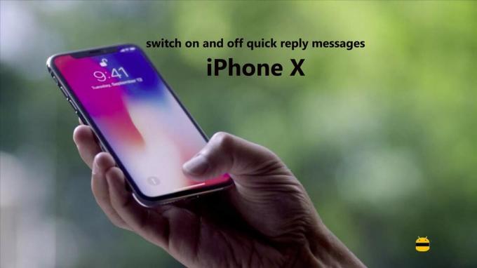 Kiirvastuse sõnumite sisse- ja väljalülitamine iPhone X-is