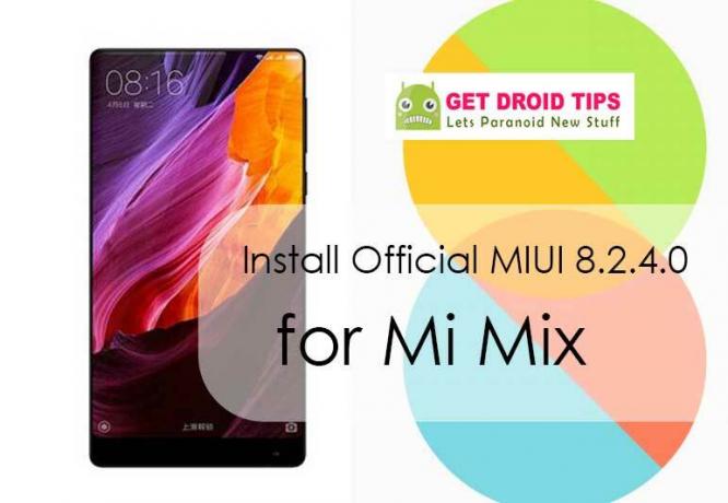 Mi Mix için MIUI 8.2.4.0 Global Stable ROM'u İndirin ve Yükleyin