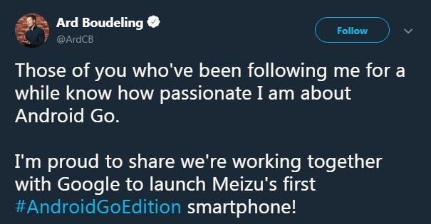 טלפון חכם Meizu Android Go