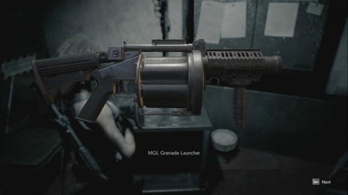 قاذفة قنابل يدوية في Resident Evil 3 طبعة جديدة