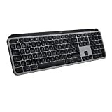 Afbeelding van Logitech MX Keys Advanced Wireless Illuminated Keyboard for Mac, Tactile Responsive Typing, Backlit LED Keys, Bluetooth, USB-C, 10 Day Battery, Apple macOS, Metal Build - Grey