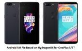 HydrogenOS 9.0 Pie OnePlus 5 és 5T ​​készülékekhez