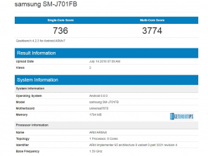 GeekBench Entry раскрывает обновление Galaxy J7 Nxt Android 8.0 Oreo, которое может скоро появиться