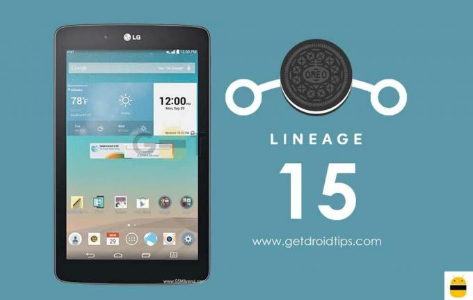 Lineage OS 15 Pre LG G Pad 7 LTE
