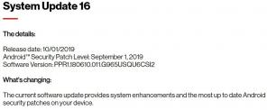 Unduh Galaxy S9 September 2019 patch: G960USQU6CSI2 / G965USQU6CSI2