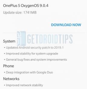 La nuova OxygenOS 9.0.4 per OnePlus 5 / 5T integra Google Duo e porta la patch di sicurezza di gennaio 2019