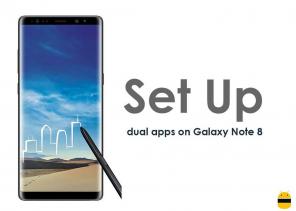 Kaip nustatyti dvigubas programas „Galaxy Note 8“