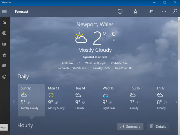 Najlepšie aplikácie pre počasie pre Windows 10