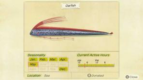 Jak chytit oarfish v Animal Crossing New Horizons