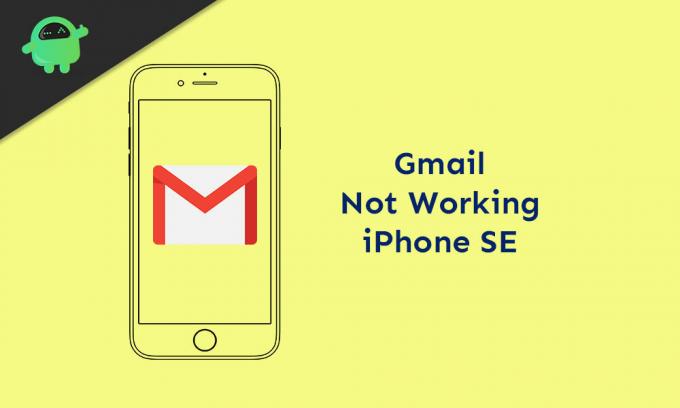 Corrigir que o Gmail não está funcionando, continua travando no iPhone SE