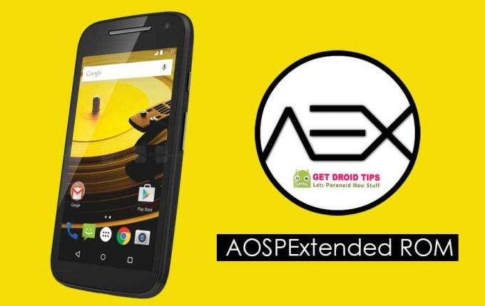 Moto E 2015 için AOSPExtended'i yükleyin (Android 8.0 Oreo / Nougat)