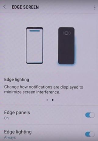 הפעל את Galaxy Note 9 Edge Lightning Mode