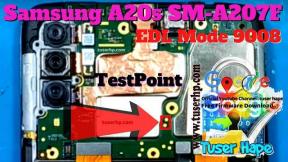 Samsung A20S SM-A207F UFS tesztpont