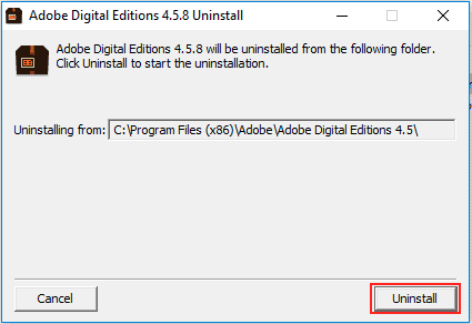 Отстраняване на грешка при получаване на проблем с комуникацията със сървър за лицензи в Adobe Digital Editions
