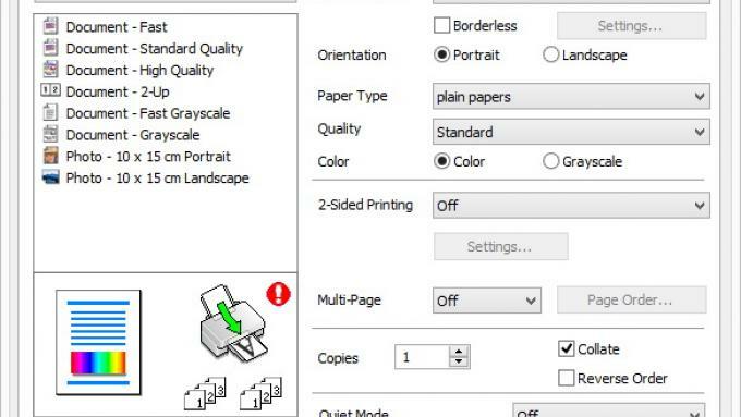 Епсонов интерфејс за штампање, Епсон КСП-422