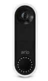 Immagine della videocamera di sicurezza Arlo Video Doorbell, video HD, audio bidirezionale, pacchetto SMART e rilevamento del movimento con avvisi, sirena integrata, visione notturna, cablaggio del campanello esistente richiesto, AVD1001