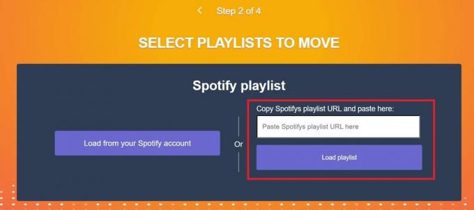 lim inn Spotify-spillelister URL for å overføre til Apple Music