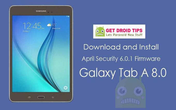 Stiahnite si Nainštalujte P350ZSU1BQD5 April Security Marshmallow pre Galaxy Tab A 8.0 WiFi