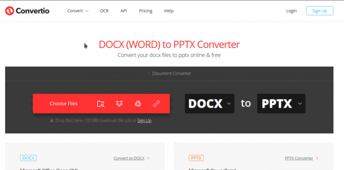 Hvordan konvertere et DOCX-dokument til en PPTX-fil