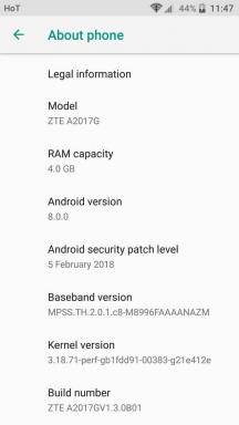 Download og installer ZTE Axon 7 Android Oreo Beta lækket build