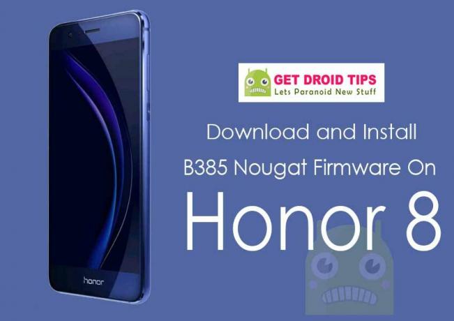 Télécharger Installer le micrologiciel B385 Nougat sur Honor 8 (Moyen-Orient et USA)