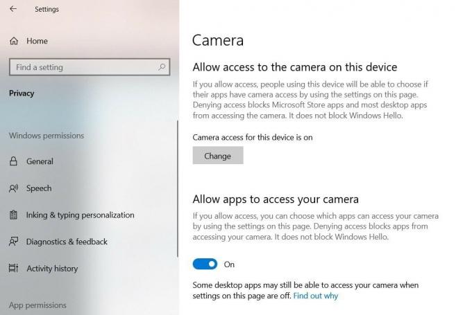 Kaip sustabdyti programų prieigą prie fotoaparato sistemoje „Windows 10“