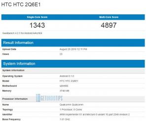 Aspectul HTC U12 Life GeekBench dezvăluie un mid-ranger eficient cu chipset puternic