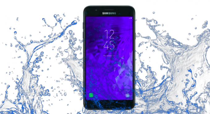 Samsung Galaxy J7 2018 er en vanntett enhet?