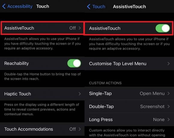 Omogočite pomožni dotik na napravah iPhone in iPad